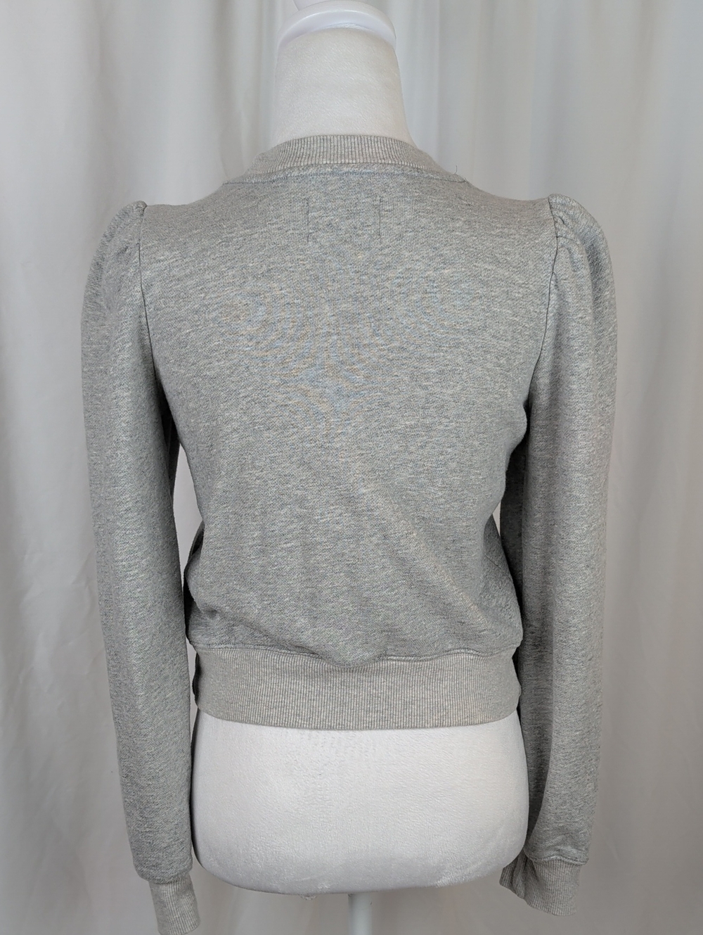 Aritzia Wilfred Free Janine Puff Sleeve Sweatshirt Gray Size XS - Picture 8 of 13